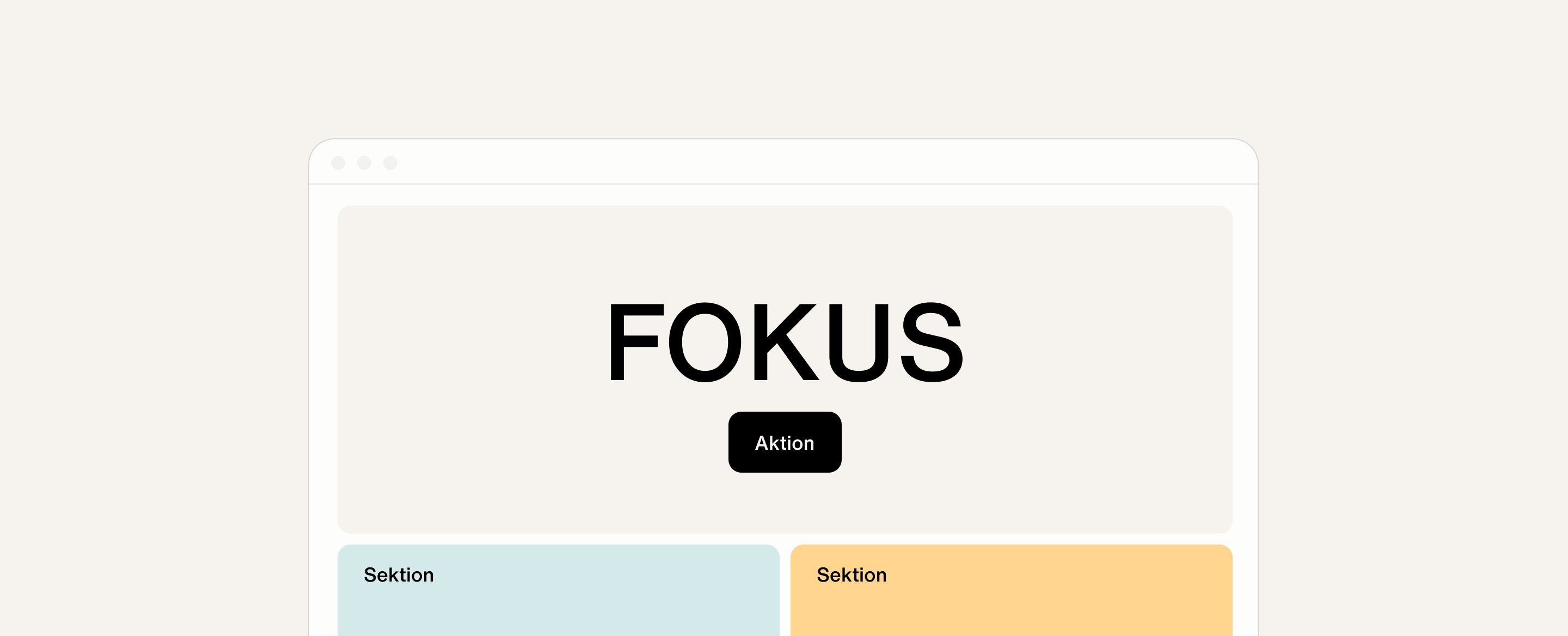 Beispiel für minimalistisches Webdesign